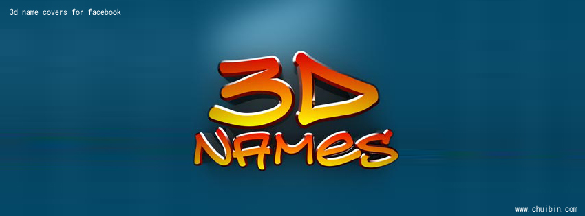 3d name covers for facebook cover