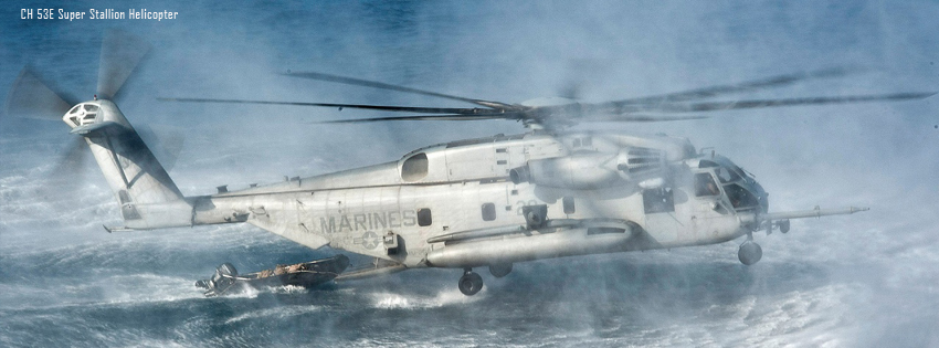 CH 53E Super Stallion Helicopter facebook cover photo