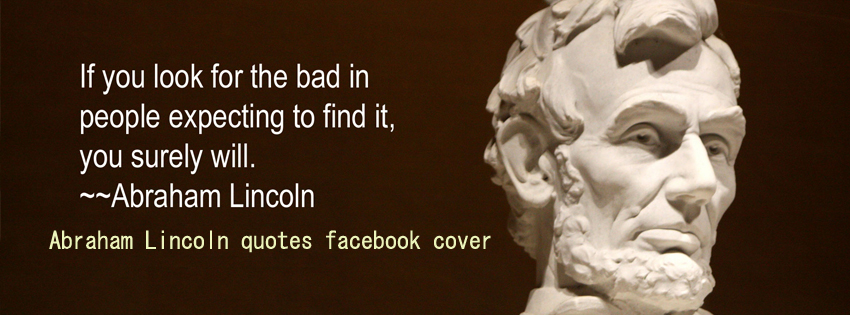 Abraham Lincoln quotes facebook cover photo