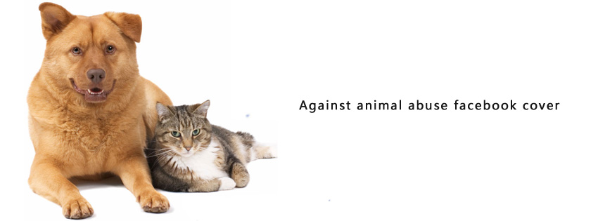 Against animal abuse facebook cover picture