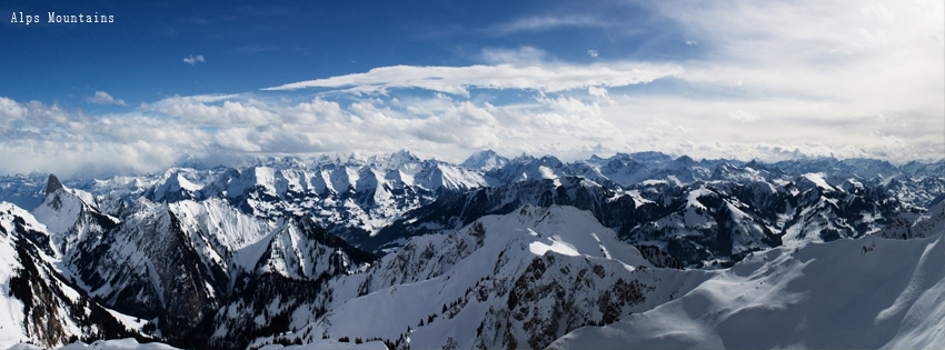 Alps Mountains facebook cover photo