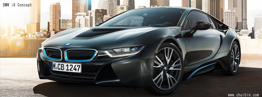 BMW i8 Concept facebook cover photo
