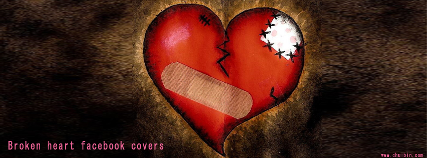 Broken heart facebook covers photo