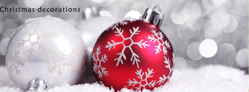 Christmas decorations facebook cover photo
