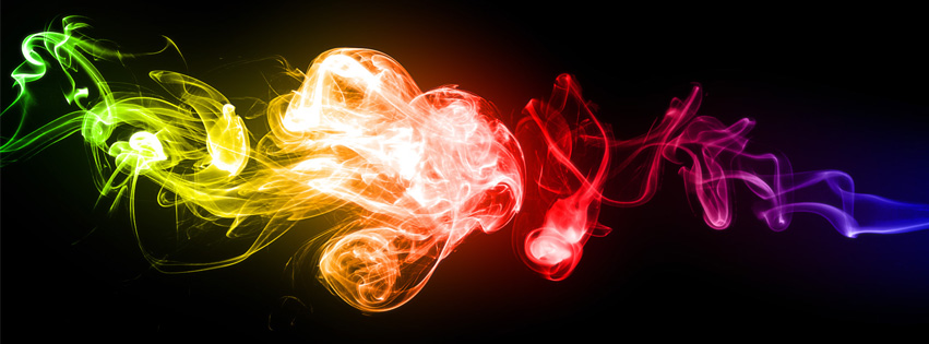 Colorful smoke facebook timeline cover pictur