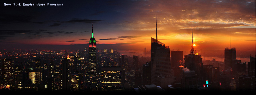 Empire State Panorama facebook cover photo