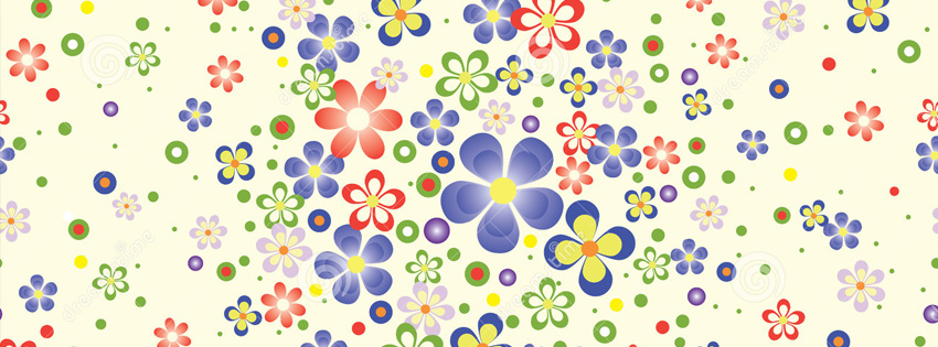 Flower pattern facebook cover photo