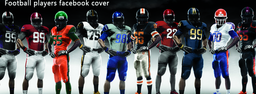 Football players facebook cover photo