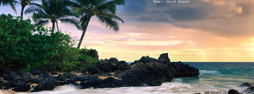 Hawaii Secret Beach facebook cover photo