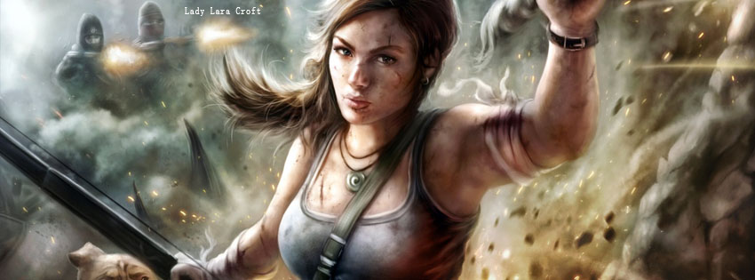 Lady Lara Croft facebook cover photo