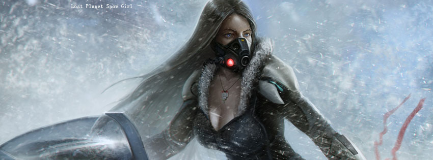 Lost Planet Snow Girl facebook cover photo