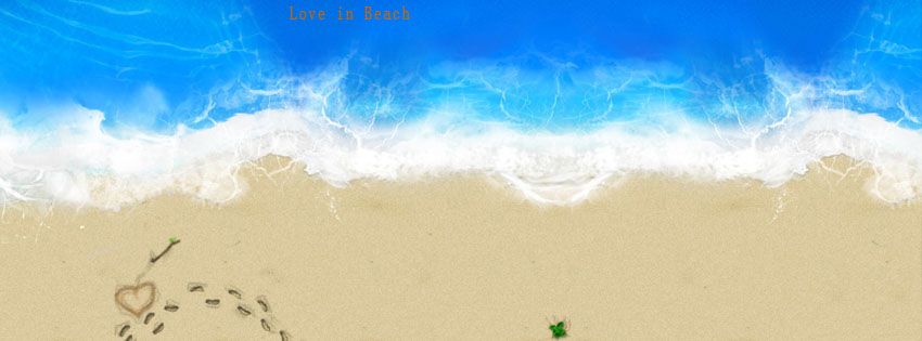 Love in Beach facebook cover photo