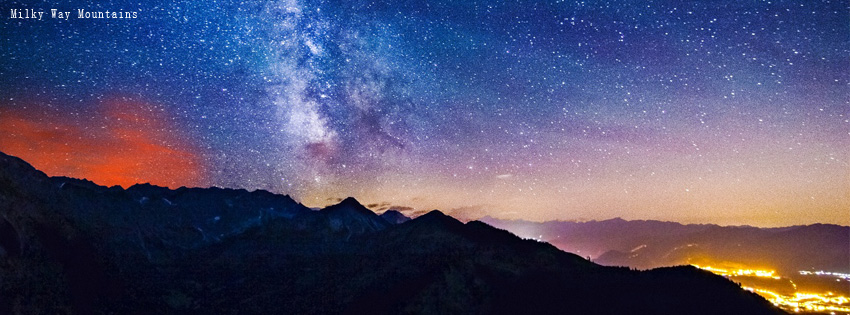 Milky Way Mountains faebook cover photo