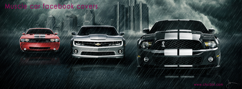 Muscle car facebook covers photo