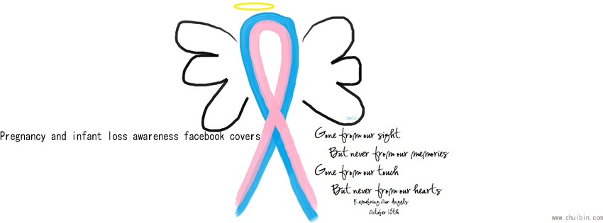 Pregnancy and infant loss awareness facebook covers