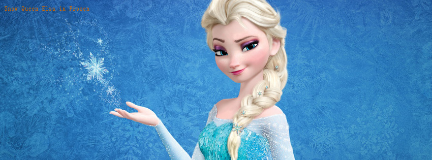 Snow Queen Elsa in Frozen facebook cover photo
