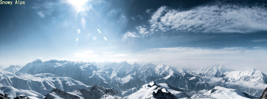 Snowy Alps facebook cover photo