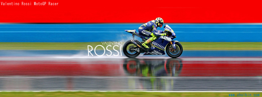 Valentino Rossi MotoGP Racer facebook cover photo